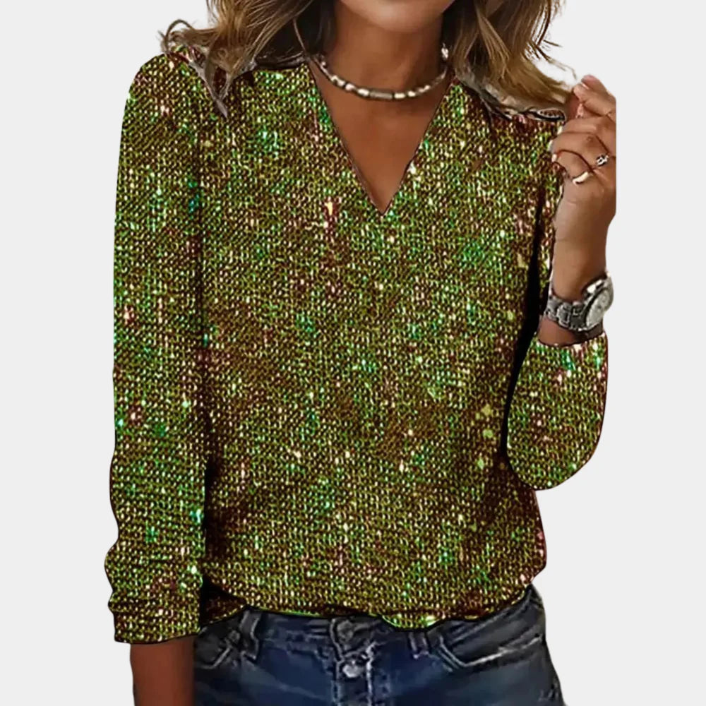 PRISCILLA - Camicia luccicante da donna