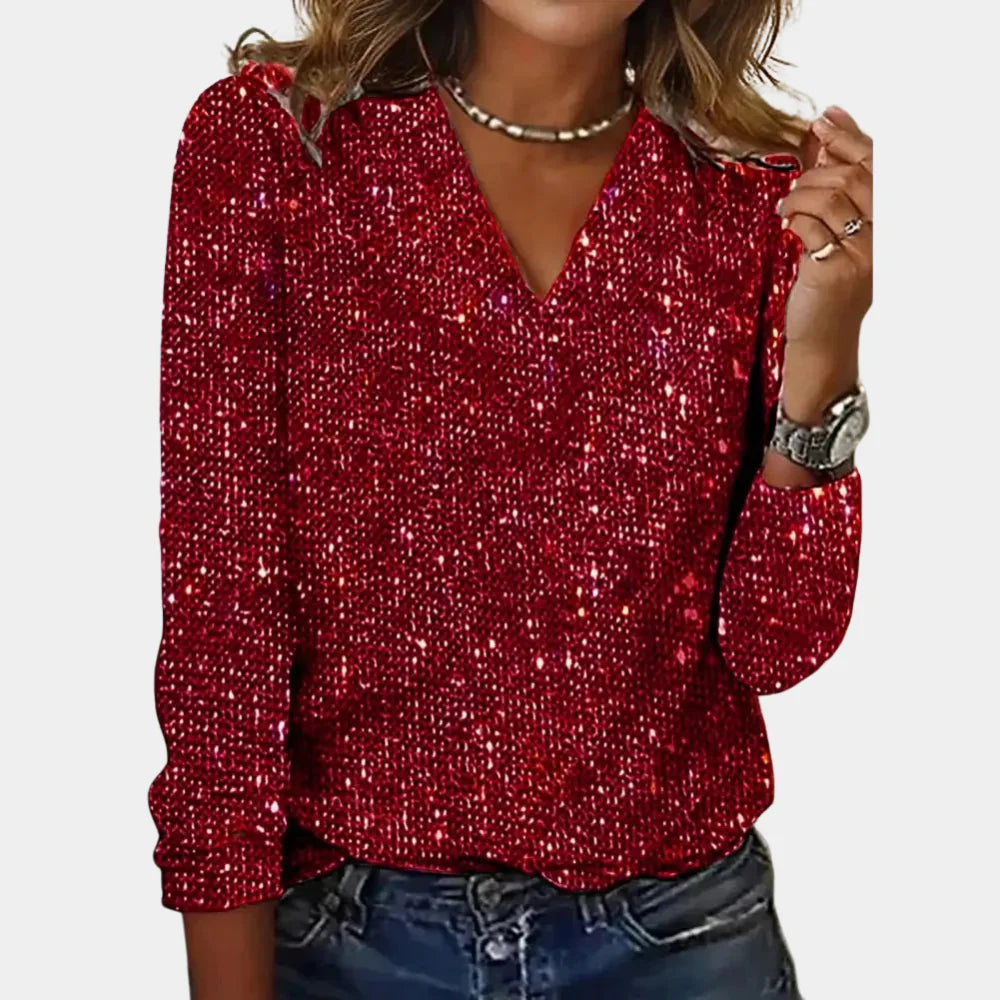 PRISCILLA - Camicia luccicante da donna