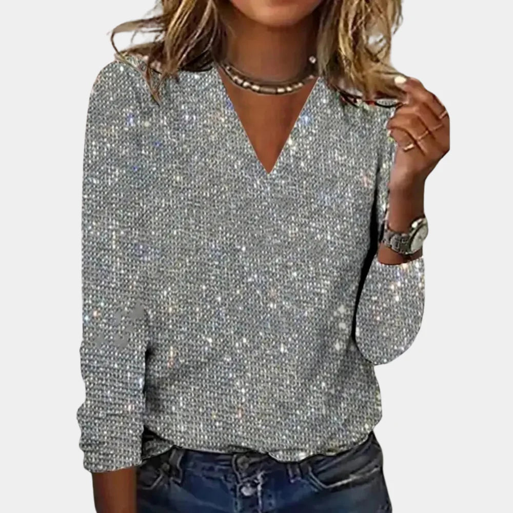 PRISCILLA - Camicia luccicante da donna